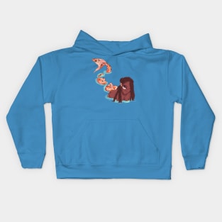 koi fish mermaid swim Kids Hoodie